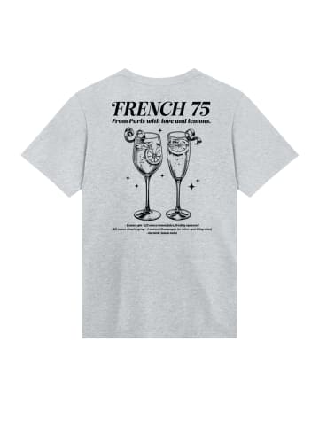 F4NT4STIC T-Shirt French 75 From Paris With Love in grau meliert