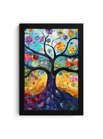 MuchoWow Poster mit Leiste Blumenbaum