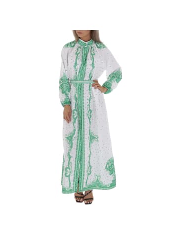 Ital-Design Kleid in Weiß und Grün