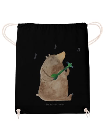 Mr. & Mrs. Panda Jutebeutel Bär Lied ohne Spruch in Schwarz