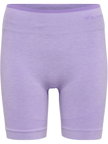 Hummel Enge Shorts Hmlmt Una Seamless Mid Waist Shorts in LAVENDER MELANGE