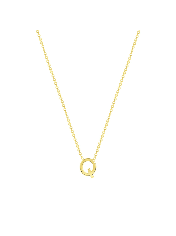 Lucardi 375 Gold Halskette "Buchstabe Q" Buchstabe