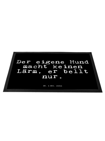 Mr. & Mrs. Panda Fußmatte Der eigene Hund macht... mit Spruch in Schwarz