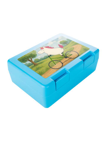 Mr. & Mrs. Panda Brotdose Einhorn Radfahrer Design ohne Spruch in Weiß