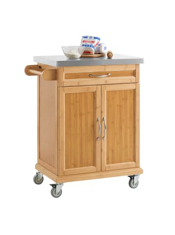 SoBuy Küchenwagen in Natur - (B)66 x (H)90 x (T)46cm