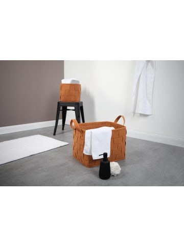 N8WERK Aufbewahrungskorb Filz 35cm rostbraun mit Henkel Braun