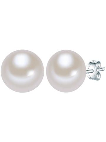 Valero Pearls Perlen-Ohrstecker Sterling Silber Süßwasser-Zuchtperle in weiß
