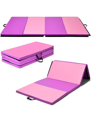 COSTWAY Gymnastikmatte 240x117x5cm in Rosa