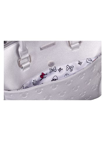 Disney Minnie Mouse Handtasche Saffiano Lederimitat in Silber