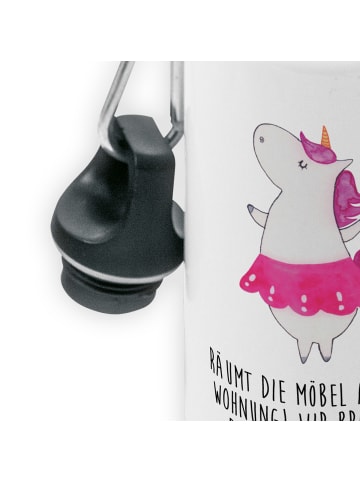 Mr. & Mrs. Panda Kindertrinkflasche Einhorn Ballerina mit Spruch in Weiß