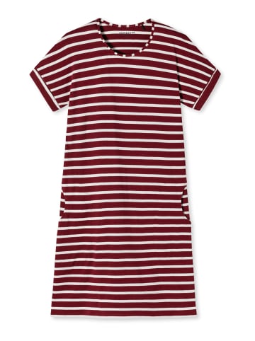Schiesser Nachthemd Essential Stripes in Bordeaux