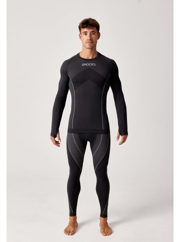 SNOCKS Thermoshirt mit Daumenloch Schwarz 1 Stück