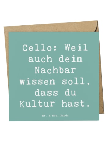 Mr. & Mrs. Panda Deluxe Karte Spruch Zeichenllo Kultur mit Spruch in Meeresbrise