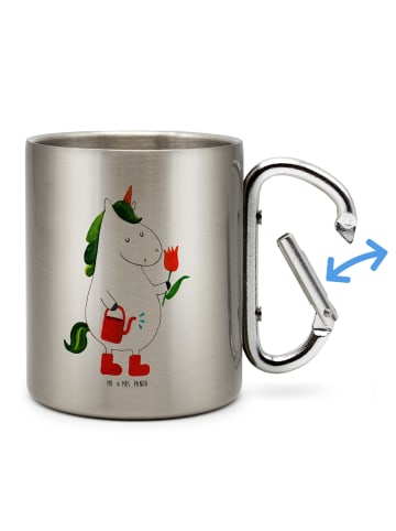 Mr. & Mrs. Panda Thermobecher Einhorn Gärtner ohne Spruch in Silber