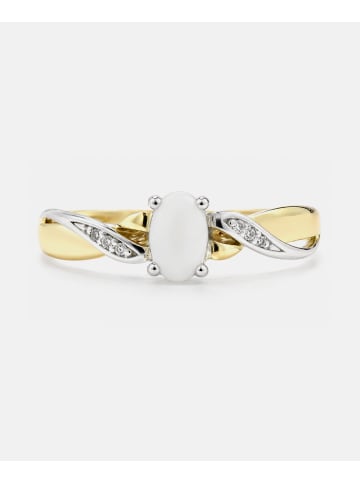 Diamant L'éternel Ring, mit Opal, 375 Gelbgold