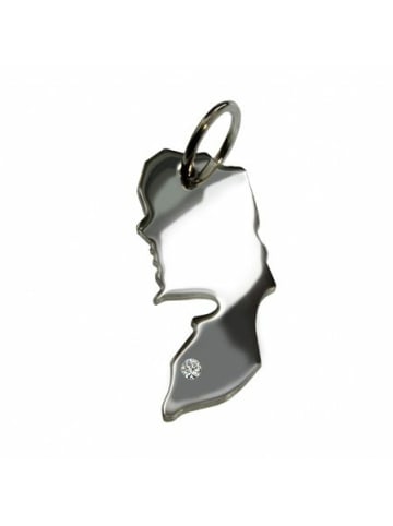 Schmuckador Palästina Anhänger mit Brillant 0,015ct 925 Silber in silber