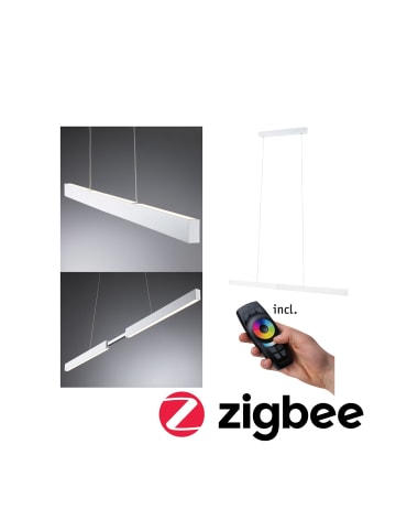 paulmann LED Pendelleuchte Aptare Smart Home Zigbee dimmbar in Weiß -H:1500mm