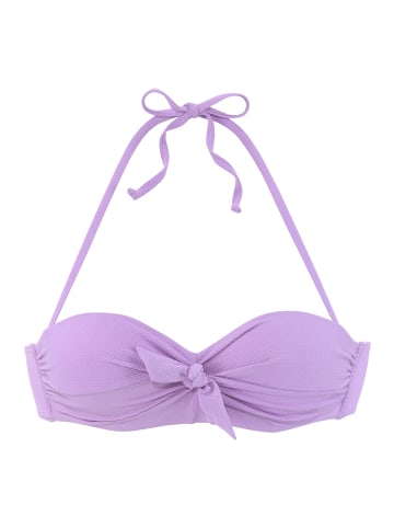 LASCANA Bügel-Bandeau-Bikini-Top in lila