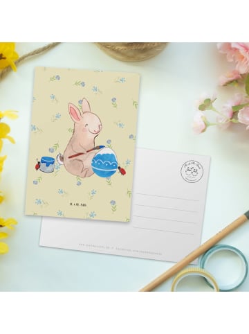 Mr. & Mrs. Panda Ansichtskarte Hase Marienkäfer ohne Spruch in Blumig