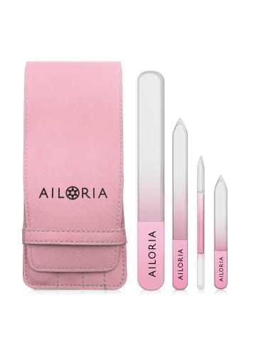 Ailoria CONTOUR glas-nagelfeilenset in rosa