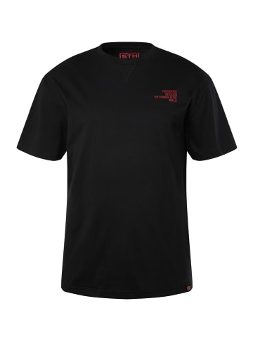 STHUGE Kurzarm T-Shirt in schwarz