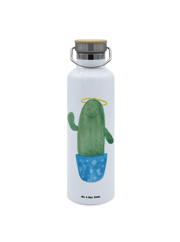 Mr. & Mrs. Panda Wasserflasche Kaktus Heilig ohne Spruch in Weiß