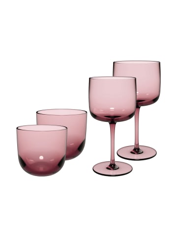 like. by Villeroy & Boch 4er Set Wein- und Wassergläser Like Glass in Grape