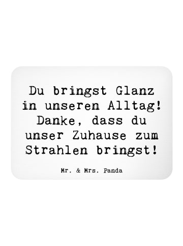 Mr. & Mrs. Panda wandmagnet Spruch Glanz Putzfrau mit Spruch in Weiß