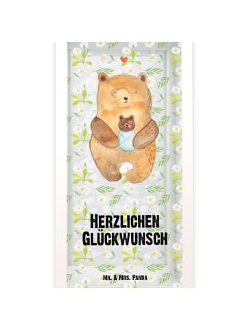 Mr. & Mrs. Panda Laterne Vintage Bär Baby mit Spruch in Transparent