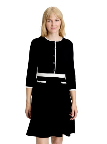Vera Mont Strickkleid mit Rundhalsausschnitt in Schwarz/Weiß