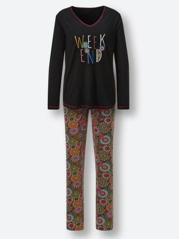 WITT WEIDEN Schlafanzug in schwarz-bedruckt