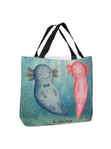 Mr. & Mrs. Panda Tasche Axolotl Liebe Design ohne Spruch in Weiß