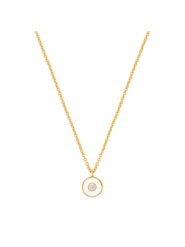 Ania Haie Halskette The White Emaille Pendant in gold