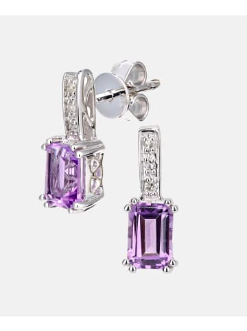 Diamant L'éternel Ohrhänger aus 375 Weißgold mit Diamant mit Amethyst