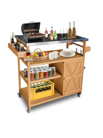 Coemo Servierwagen James Kücheninsel/-wagen in Braun