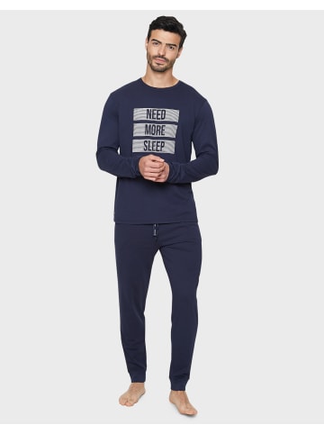 Threadbare Schlafanzug Donis PJ Set in Navy