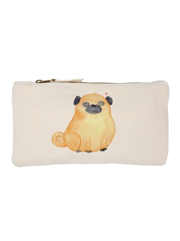 Mr. & Mrs. Panda Kosmetiktasche Mops ohne Spruch in Weiß