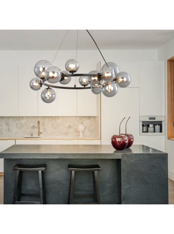 ZMH Pendelleuchte 14-flammige G9 in rauchgrau Glas Max.25W