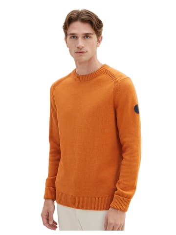 Tom Tailor Pullover in tomato cream orange melange