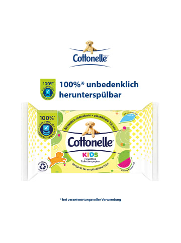 Cottonelle Feuchtes Toilettenpapier Kids Toilettentücher für Kinder 12 x 42 Stk