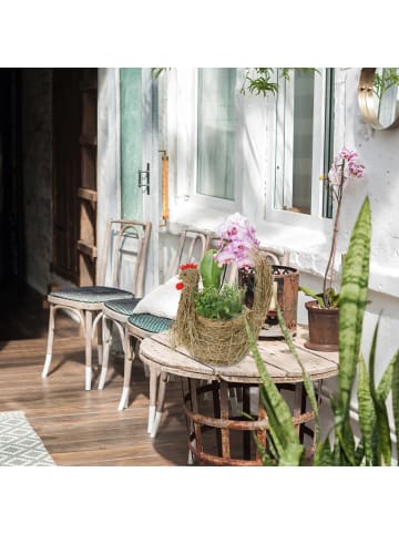 relaxdays 2x Blumentopf "Huhn" in Natur