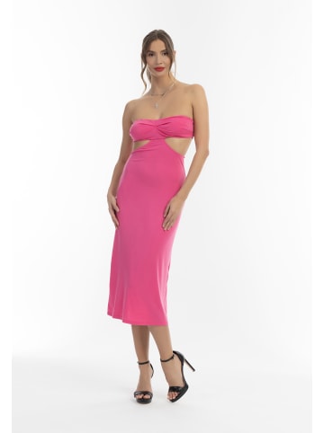 faina Midikleid Mit Cut-Outs in Pink