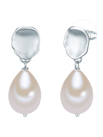 Lulu & Jane Ohrstecker Muschelkernperle weiß in silber