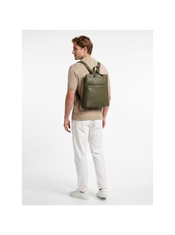 The Chesterfield Brand Bern City Rucksack Leder 32 cm olive green