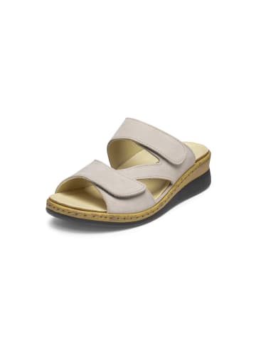 VITAFORM Nubukleder Pantoletten in taupe