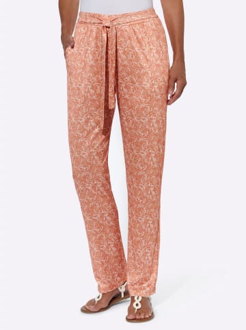 WITT WEIDEN Jerseyhose in papaya-ecru-bedruckt