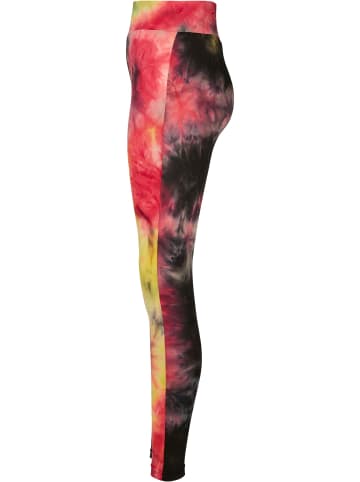Urban Classics Urban Classics Damen Ladies Tie Dye High Waist Leggings in darkpink/black