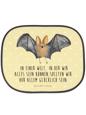 Mr. & Mrs. Panda sonnenschutz fenster Fledermaus Flügel mit Spruch in Gelb Pastell