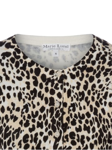 Marie Lund Strickjacke in sand schwarz - 0001