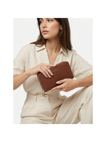 Lazarotti Bologna Leather XL Double Zip-Around Geldbörse RFID Leder 20 cm in brown